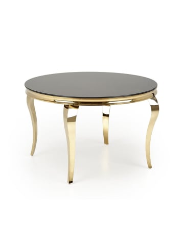 Feldmann-Wohnen Esstisch Reginald schwarz / gold 120 / 120 / 76cm