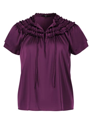 Zero  Bluse mit Rüschen in Deep Purple