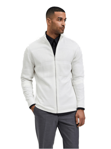 SELECTED HOMME Strickjacke SLHMAINE in Weiß