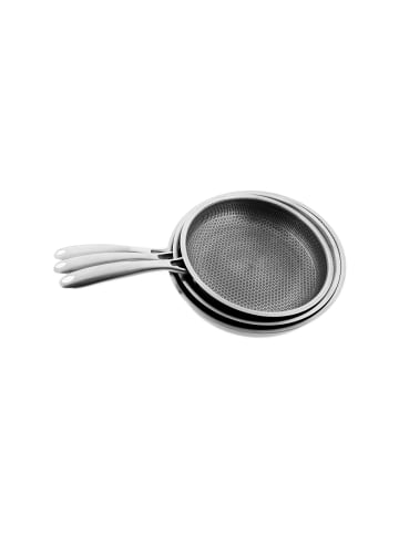 COFI 1453 Bratpfannen-Set mit Wabenstruktur - ø26/28/30 cm in Silber