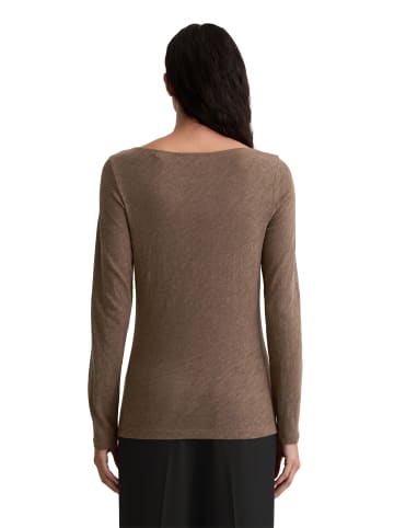 Marc O'Polo U-Boot-Longsleeve regular in shaded brown melange