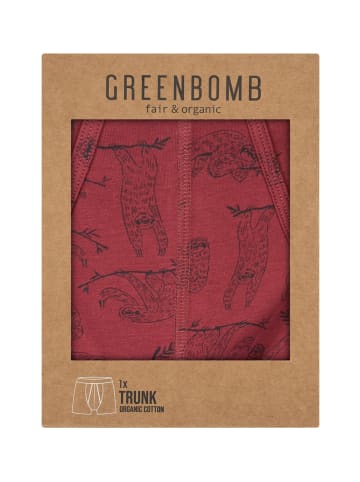 GreenBomb Trunk Animal Sloth Hang 2 in Samt Regen
