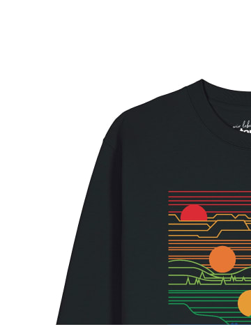 wat? Apparel Sweatshirt Sun And Moon in Schwarz