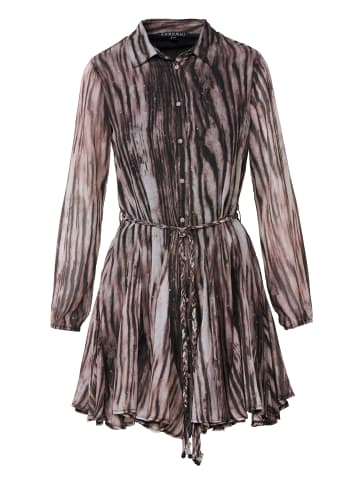 KOROSHI Kurzes Mini-Hemdkleid mit kurzen Ärmeln in beige