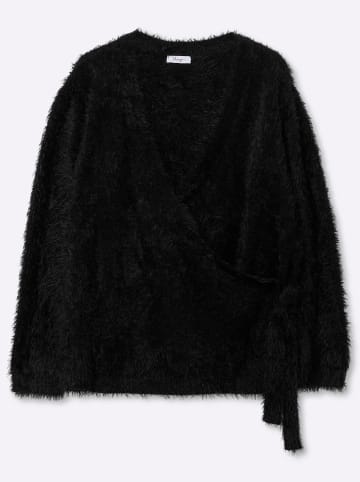 sheego Langarm-Pullover in schwarz