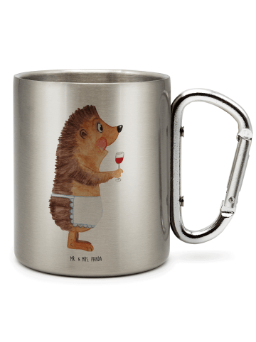 Mr. & Mrs. Panda Tasse Igel Wein ohne Spruch in Silber