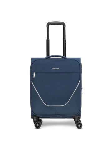 Stratic taska 4-Rollen Kabinentrolley S 55 cm mit Dehnfalte in navy
