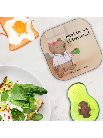 Mr. & Mrs. Panda Tassenuntersetzer Beamtin Leidenschaft Design m... in Weiß