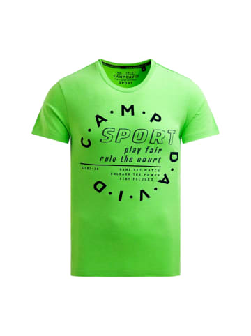 CAMP DAVID  T-Shirt 'Game.Set.Match' in grün