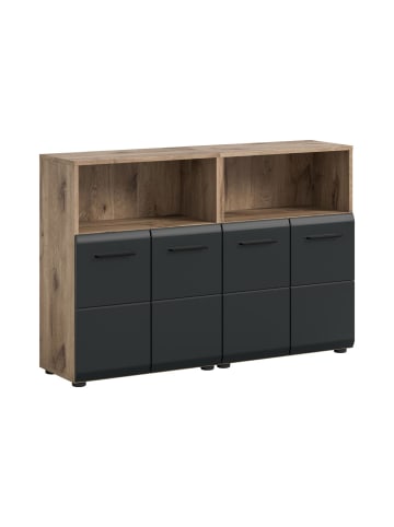 ebuy24 Badmöbelset Ice (2-teilig) Schwarz 120 x 30 cm