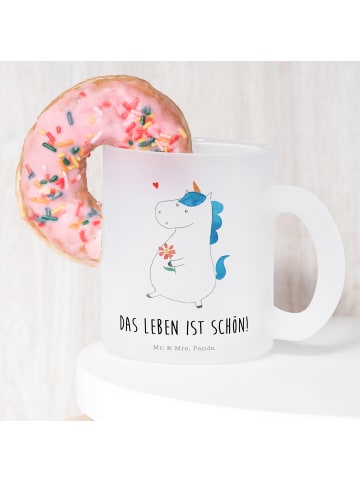 Mr. & Mrs. Panda Kaffeebecher Einhorn Spaziergang mit Spruch in Transparent