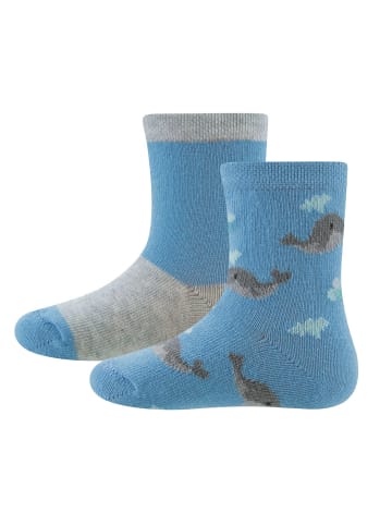 ewers 2er-Set Socken 2er Pack Wale in adria-hellsilber mel.