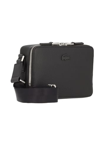 Lacoste Core Essentials Chantaco Umhängetasche Leder 20.5 cm in noir