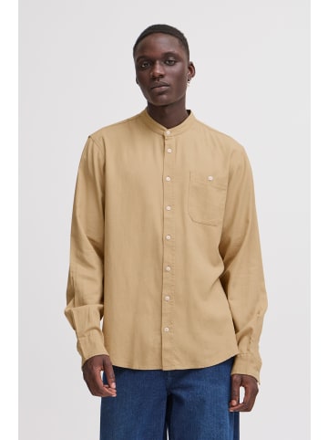 BLEND Langarmhemd BHBOBBY Shirt mandarin in Braun