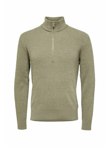 SELECTED HOMME Stehkragenpullover für Herren in grau