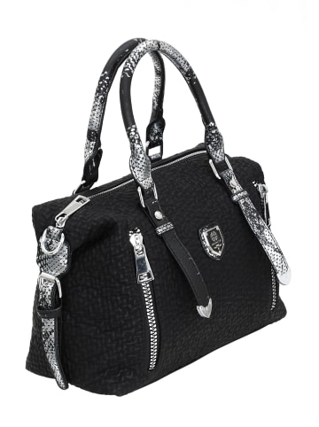 FELIPA Damen Handtasche in Schwarz Silber