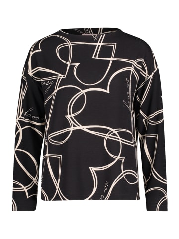 Betty Barclay Sweatshirt mit Rippenstruktur in Schwarz/Weiß