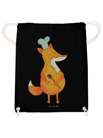 Mr. & Mrs. Panda gym tasche Fuchs Koch ohne Spruch in Schwarz