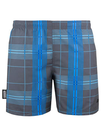 GUGGEN MOUNTAIN Badehose Kariert in Grau