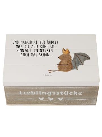 Mr. & Mrs. Panda Geschenkbox Fledermaus Sitzen mit Spruch in Weiß