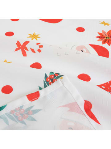 Atmosphera Créateur d'intérieur Fleckabweisende Tischdecke mit Weihnachtsmotiv in Weiß, (B) 140 x (L) 360 cm