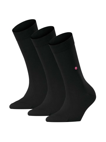 Burlington Socken 3er Pack in Schwarz/Pink