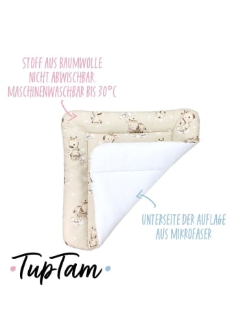 TupTam Wickeltischauflage mit Baumwollbezug in beige Modell 1