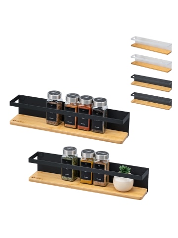 eluno Gewürzregale 2er Set ca. 38 x 8 x 6,5 cm (B/H/T)