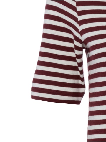 s.Oliver T-Shirt in aubergine weiß
