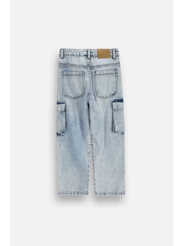 Coccodrillo Cargohose aus Jeansstoff in hellblau