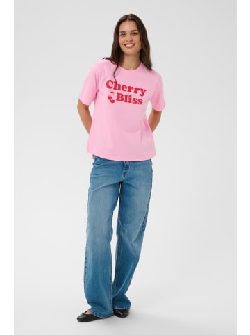 Kaffe T-Shirt kurzarm KAcherie Regular fit in Pink Frosting