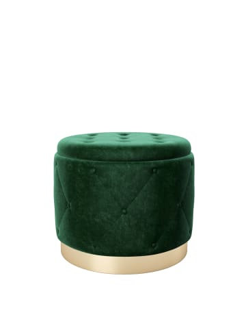 Playboy Pouf "LIZ" in Petrol - (B)50 x (H)40 x (T)50 cm