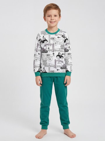 TupTam Kinder Jungen Pyjama Set Langarm 2-teilig in grün