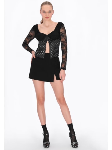 myMo at night Women Blouse in black offwhite