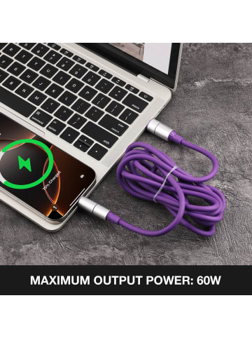 Platyne Universelles Ladekabel 4 in 1 in Violett