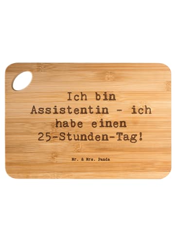 Mr. & Mrs. Panda Schneidebrett Spruch Assistentin Zauber mit Spruch in Braun