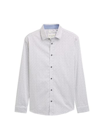 Tom Tailor Langarmhemd in white irregular design