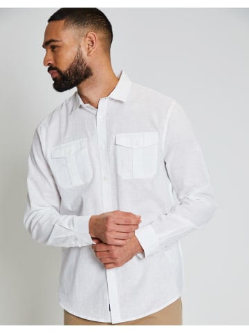 Threadbare Hemd THB Shirt L/Slv Collins in White
