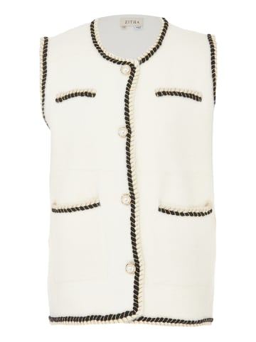 zitha Damen Ärmellose Jacke in Wollweiss