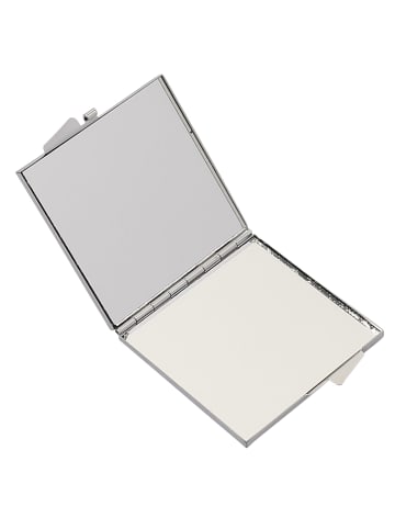 Mr. & Mrs. Panda Handtaschenspiegel quadratisch Bär Zuhause ohne... in Grau Pastell