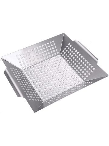 Praknu Grillkorb Grillschale für Gemüse 30 x 35 cm