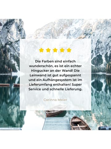 MuchoWow Leinwand bilder Bergsee (BxH)