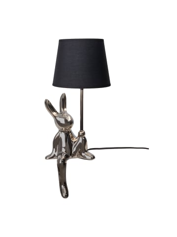 näve Tischleuchte "HELGE" in silber - (L)18 cm x (B)18 cm x (H)45 cm