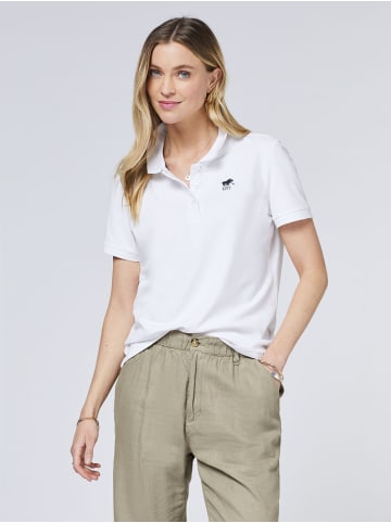 Polo Sylt Polo im puristischen Design mit Logo-Stickerei in Weiß