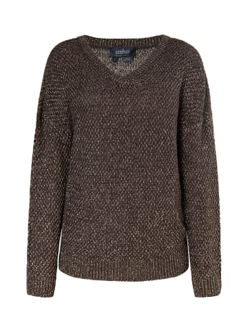 usha BLACK LABEL Strickpullover in Dunkelbraun