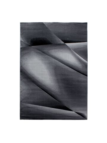 KADIMA DESIGN Teppich Kurzflor Waschbar Abstrakt ASPEN Strapazierfähig OEKO-TEX in Schwarz