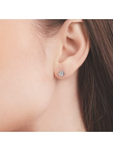 Tom Tailor Ohrstecker Silber 925, rhodiniert in silber