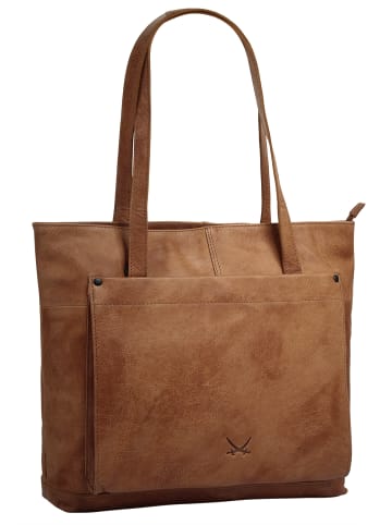 Sansibar Shopper echt Leder in cognac