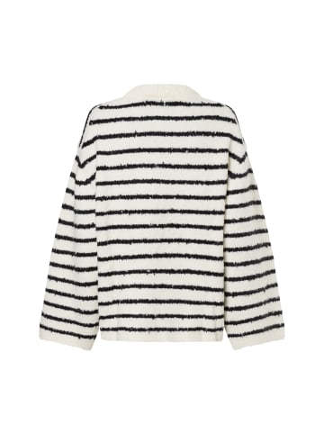 edited Strickpullover Harriet Boucle in weiß schwarz - 0001