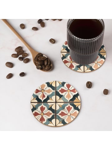 OnlyWow Glasuntersetzer 6er-Set Azulejos Fliesen